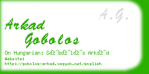 arkad gobolos business card